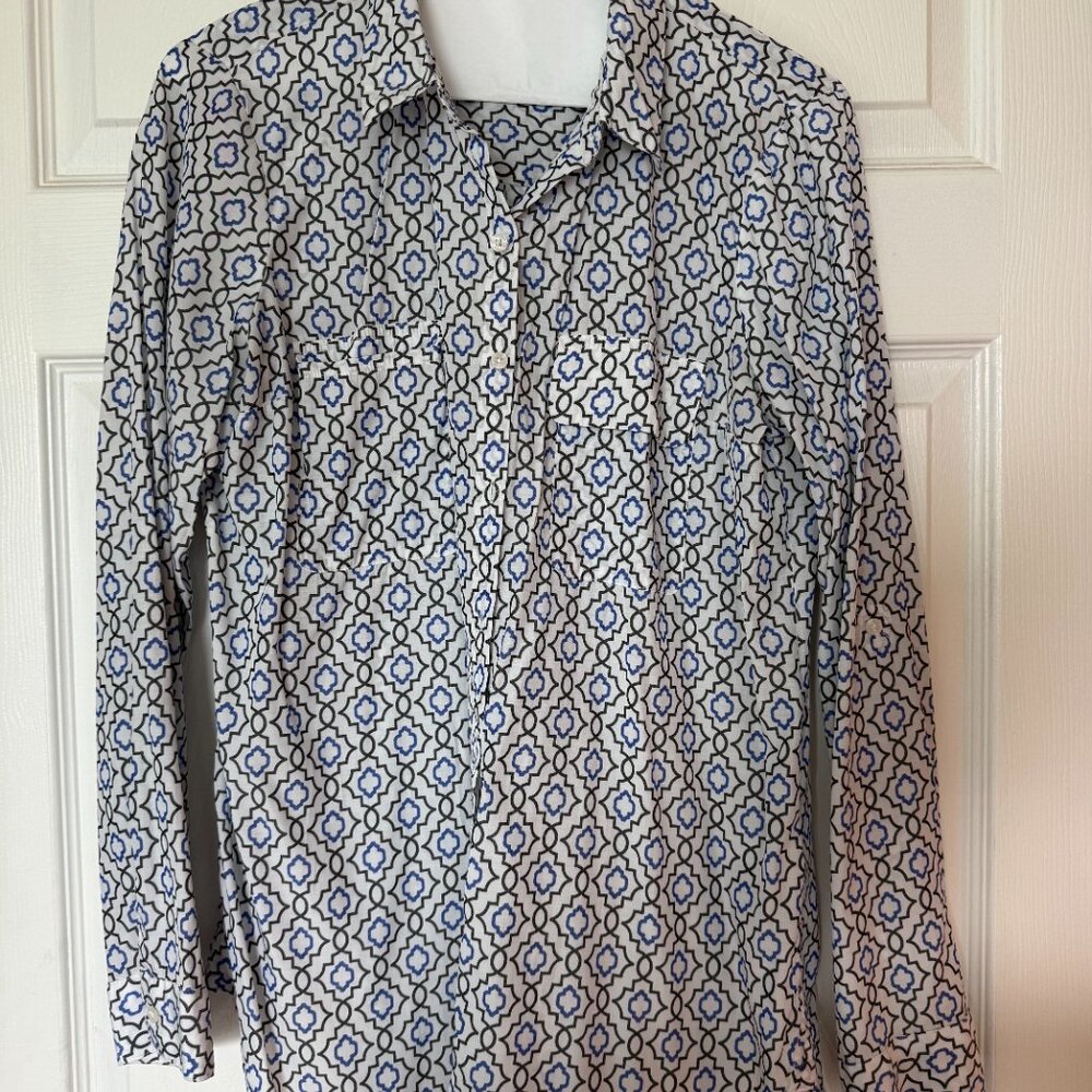 Women's Medium Express Patterned Button Down - image 1